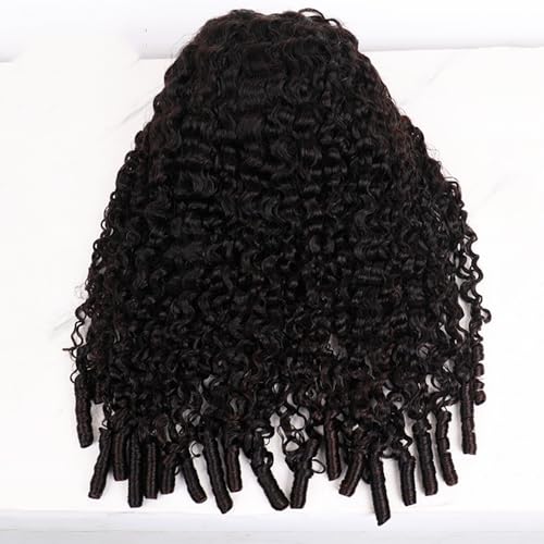 Half Wig Human Hair for Women 14 Inch Burmese Curly Glueless Clip-In Wigs 250% Density 3 IN 1 Half Wigs Flip Over Beginner Friendly Go Drawstring Wig No Glue No Sew Natural Color & Easy Install