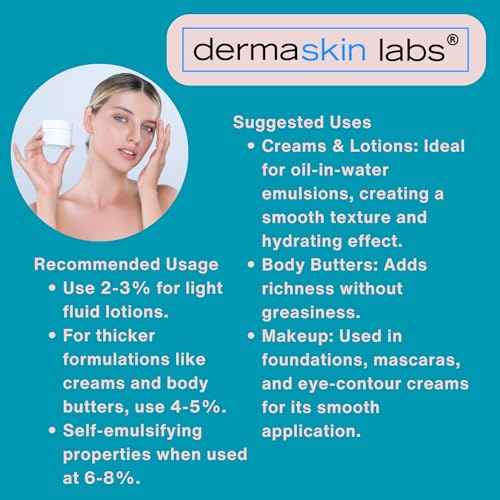 Olive 1000 Emulsifier, Cetearyl Olivate, Sorbitan Olivate 1000 Plant-Based Emulsifier Wax ECOCERT COSMOS Validated PEG-free self-emulsifying for DIY Skincare, Haircare Applications (8 oz)