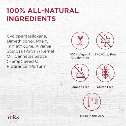MKS eco Oil Light - 2 fl oz - Hair Styling Elixir - Moroccan Argan Oil, Hemp Seed Oil - Ideal for Fine Hair - Moisturize, Nourish Hair & Control Frizz - Vegan & Cruelty Free