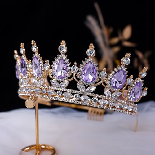 Tiara Crown for Women Crystal Queen Crowns Princess Tiaras with Comb Royal Crown for Wedding, Christmas, Halloween, Birthda, party, Prom, Anniversaries