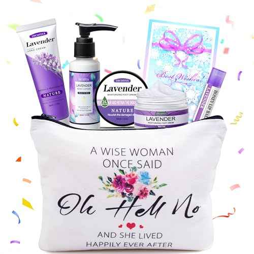 Gifts for Women Best Friends Gifts Travel Size Toiletries Kit Self Care Gifts for Sister Friends,Mom, Teacher,Grandma Lavender Gifts for Her Birthday Christmas