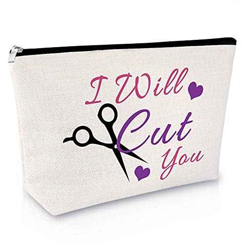 Hairdresser Gift for Women Makeup Bag Cosmetology Graduation Gifts for Girl Hair Stylist Gifts Cosmetic Bag Salon Stylist Gift Friendship Gift for Her Travel Cosmetic Pouch Appreciation Christmas Gift