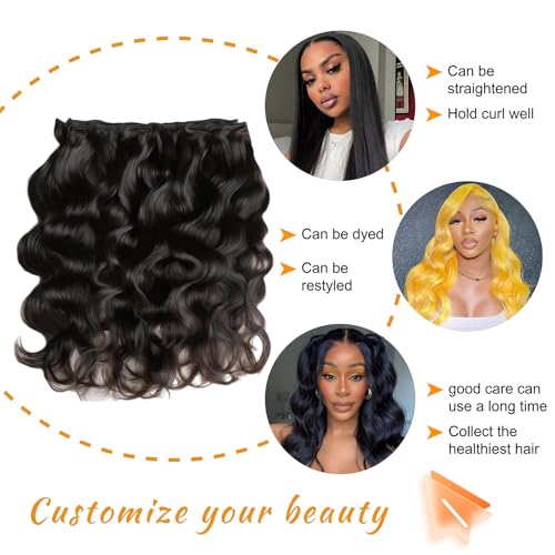 14A Brazilian Body Wave Bundles Human Hair 16 18 20 Inch 100% Real Raw Virgin Human Hair Bundles Body Wave 3 Bundles Human Hair Extension Natural Color£¨16 18 20£©