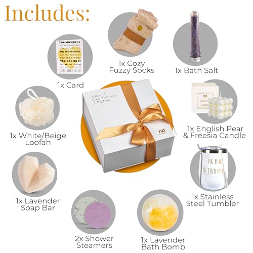 Self Care Gifts for Women, Birthday Care Package, Get Well Soon Relaxing Spa Gift Busket Thinking of You Gift Set for Her Sister Best Friend