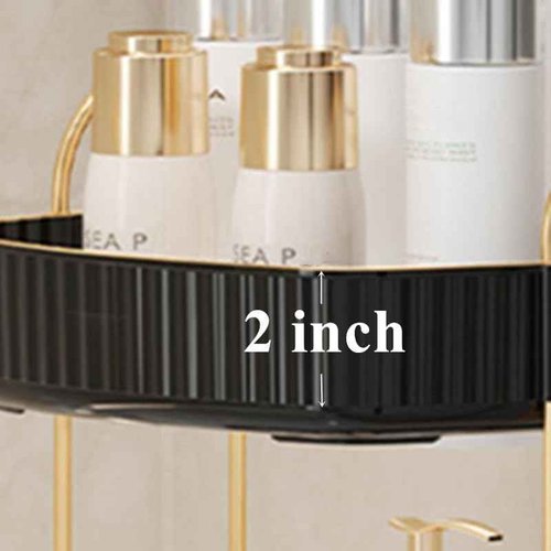 CESTATIVO 360° Rotating Makeup Organizer, Spinning Bathroom Organizer Countertop, Large Capacity Cosmetics Skincare Organizer for Bathroom Vanity Dresser Table (Black, 3 Tiers)
