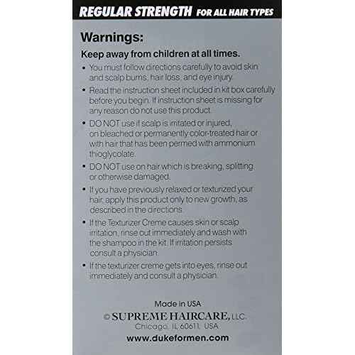 Duke Texturizing Creme Kit for Men Regular | Easy To Use for All Hair Types, 1 Count