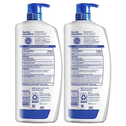 Head & Shoulders 2-in-1 Dandruff Shampoo and Conditioner Set, Advanced Dry Scalp Care, Anti Dandruff Treatment, Nourishing Almond Oil, Itch & Dryness Relief, Scalp Shield, 32.1 Fl Oz Each, 2 Pack