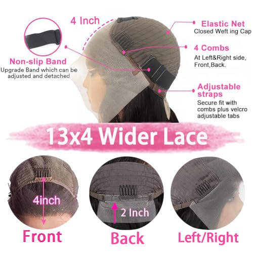 250 Density Deep Wave Lace Front Wigs Human Hair Curly Wig Wet and Wavy Lace Front Wigs Pre Plucked Frontal Wigs 22 Inch 100% Real Human Hair No Synthetic No Tangle No Shedding Triple Lifespan 3X