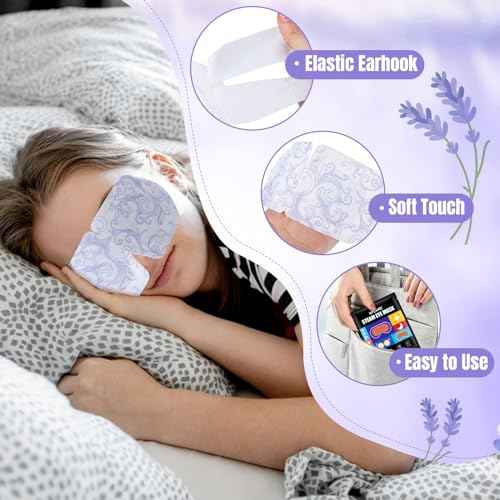XPCARE 16 Pack Steam Eye Masks for Dry Eyes, Heated Eye Mask Warm Compress for Eyes,Disposable Heated Eye Mask for Dark Circles, Puffy Eyes, Relief Stress Eye Fatigue£¨Lavender£©