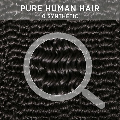 EMOL Hair Hair Extensions, 3 Kinky Curly Bundles, 14" Human Hair, Full Head, Natural Black, Weave, Virgin, Can Be Dyed, 300g, 3 Bundles