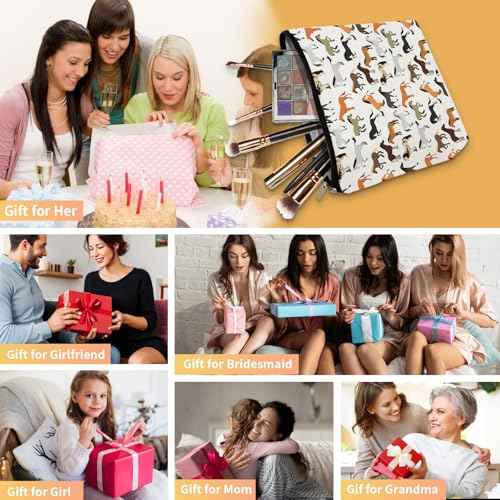 Degpum Horse Makeup Bags for Women,Perfect Cosmetic Bag Just A Girl Who Love Horse For Sisters,Daughters, Friends,Teen Girls & Women. Ideal Gift For Travel, Birthdays, & Christmas,Mothers Day