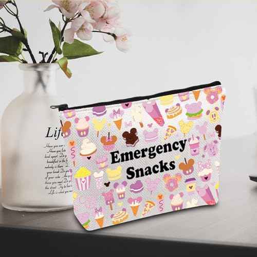 JXGZSO Emergency Snacks Food Storage Bag Foodie Reusable Zipper Pouch Food Safe Bag Snack Lover Gift (Emergency snacks 2)