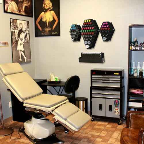 POARMEEY Tattoo Ink Rack Tattoo Holder,68 Holes Tattoo Permanent Makeup Pigment Ink Bottle Holder Stand Rack Organizer