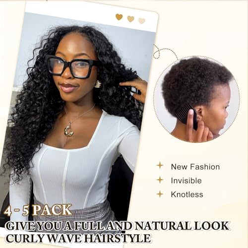 Curly Crochet Human Hair Knotless Pre Separated Human Crochet Hair Extensions for Braids Locs Gogo Curl Human Hair Natural Black Color 60g 50 Strands