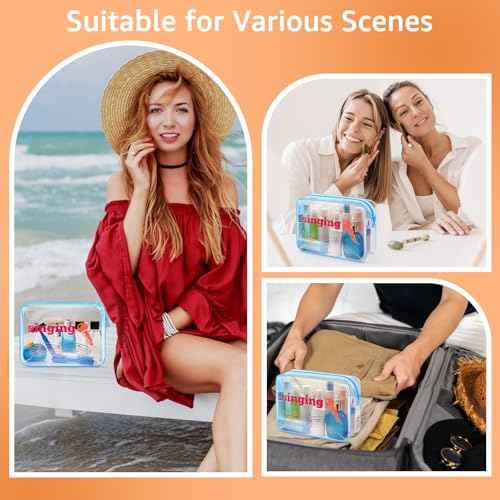 Music Makeup Bag Gifts Music Lovers Gift Transparent Cosmetic Bag Singing Travel Clear Toiletry Bag Music Party Favors Birthday Gifts For Music Teacher Student Musicians