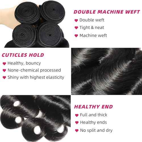 Light Brown Human Hair Bundles Deep Wave 16 18 20 Inch Brazilian Virgin Hair Double Weft Wet and Wavy No Tangle Hair Extensions for Black Women 3 Bundles