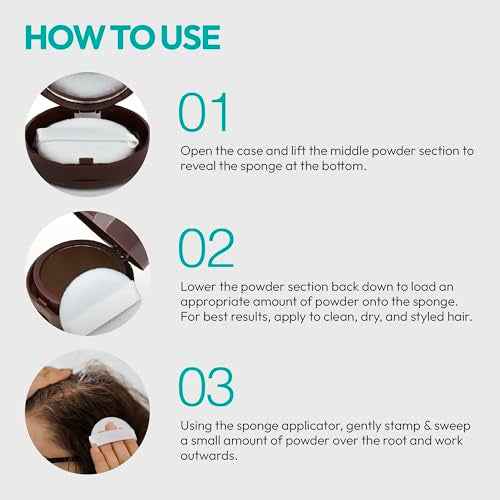 Red by Kiss Quick Cover Hair Concealer, Temporary Root Touch-Up, Broad Mass Gray Coverage, Lightweight & Waterproof, Biotin Infused (Black)