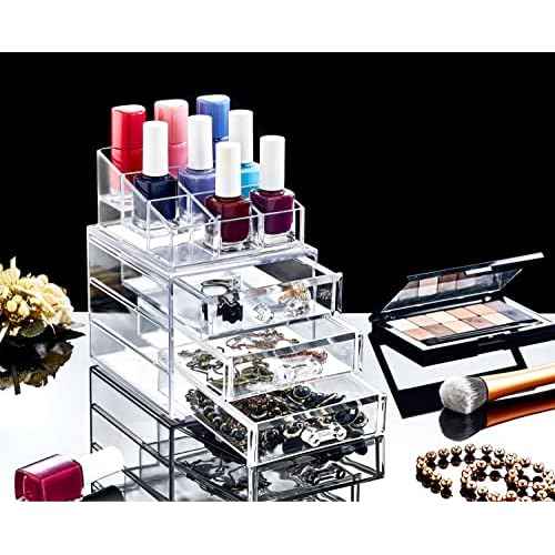 Boxup Makeup Organizer - 3 Drawers Holder And Skin Care Desk Accessories, Cute Small Beauty Cosmetics Table Organizers For Women & Teen Girls, Pretty Lip Stick Gloss Storage Stand