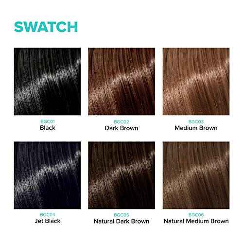 RED by KISS Quick Cover Root Touch Up Rescue (Dark Brown 2 Pack), Mascara Natural Water-Resistant Temporary Gray Concealer Cover Up Brush for Hair Mustache & Beard, Formulated with Jojoba Oil