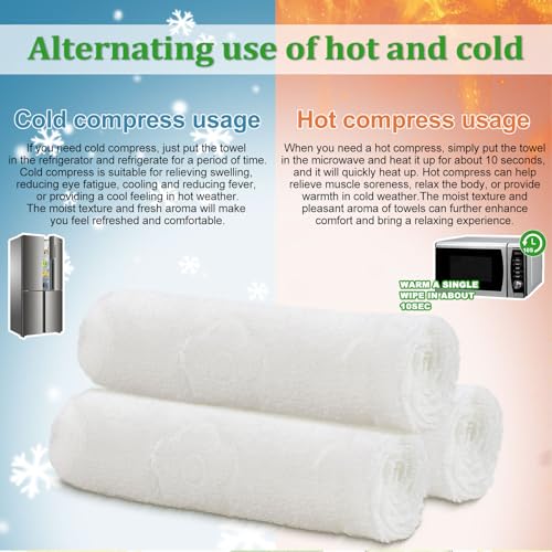 Moist Cotton Towel Bulk Moist Towelettes Individually Wrapped,White Towel Services,Refreshment Pre Moistened Towels for Dentist Travel Sport Party Hotel 240£¬Lavender,Green tea, Lemon and Cucumber