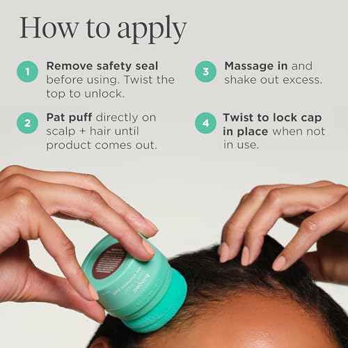 Briogeo Style & Treat Dry Shampoo Puff - Mattifying Dry Shampoo Powder - Non-Aerosol, Talc Free, Benzene Free - 0.5 oz/15 g