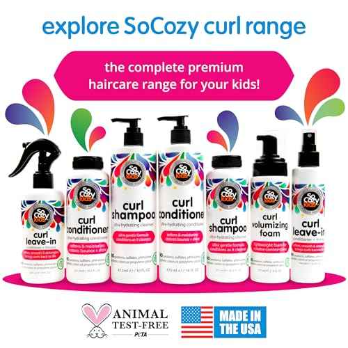 SoCozy Curl Conditioner | For Kids Hair | Softens, Restores Bounce and Shine | No Parabens, Sulfates, Synthetic Colors or Dyes, Sweet-Cr?me, 10.5 Fl Oz