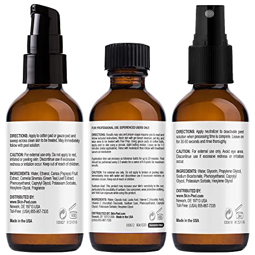 Medpeel 70% AHA & Vitamin C Brightening Essential Peel Kit, Includes Peel, Prep, Neutralizer, Deep Strength Professional Grade Chemical Face Peel, Reduces Age Spots, 1oz/30ml (Kit of 3)