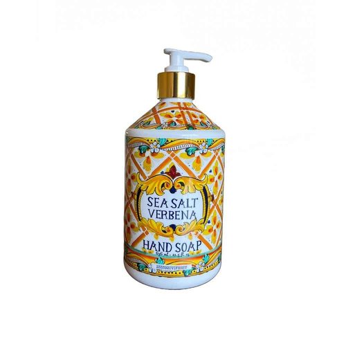 Home and Body Company Hand Soap Villa Flora Collection 16 FL/473ml Bottles infused with Essential Oils (SET OF 4) Sea Salt Verbena, Coconut Citrus, Orchid Vanilla, and White Jasmine