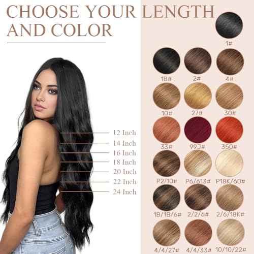 Tape in Hair Extensions Human Hair Copper Red Hair Extensions 18 Inch 20pcs Remy Straight Human Hair Tape in Extensions Skin Weft Tape Extensions Human Hair