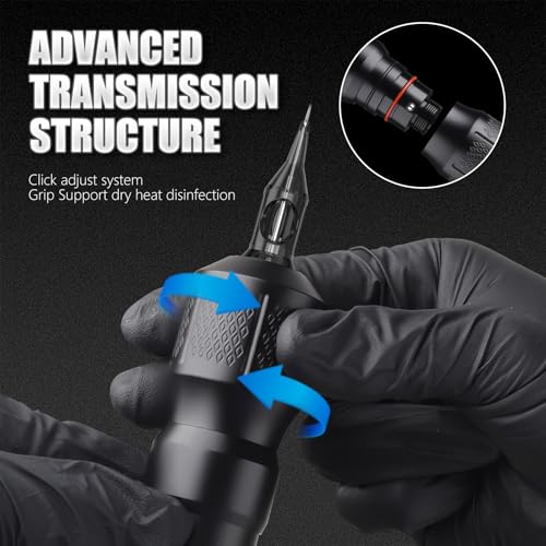 Tattoo Gun-Kiss of Dragon Tattoo Machine, Practice Tattoo Pen for Beginners, 1800mAh Power Supply Tattoo Machine Equipped with Customized High-Precision Motor