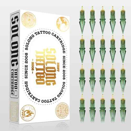 Tattoo Elite #10 Bugpin 3-Needle Round Liner Extra Long Taper Cartridges - 20-Pack, Compatible with All Tattoo Pens, Ideal for Fine and Precise Line Work(EN01S-20-1003RL-X)
