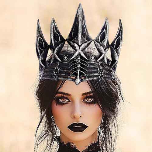 BARTOSI Halloween Crown Gothic Headpiece Vampire Headband Costume Headwear Hair Accessories for Women and Girls