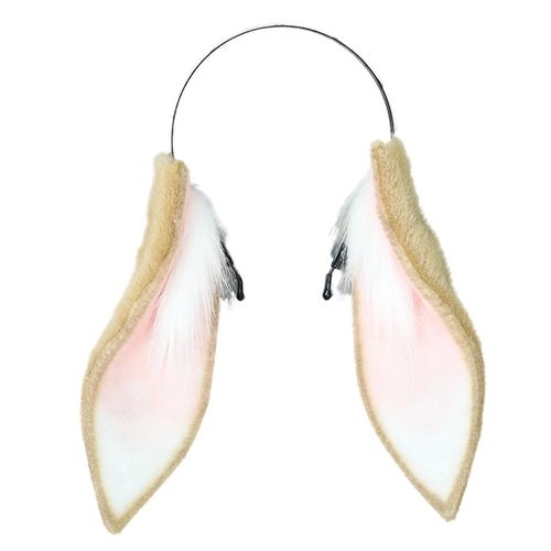 Faylay Women Cosplay Bunny Ears Rabbit Headband Animal Ears Furry Bunny Ears Party Accessories (MHTCET-4Camel)