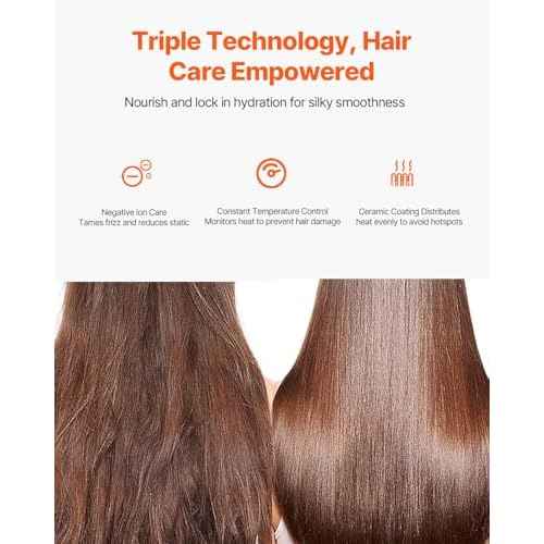 VEVOR Hair Air Styler and Dryer Brush, 5-in-1 Multi Hair Styler with 3 Brushes & 2 Nozzles, Ionic Blow Dryer Brush, Reduced Heat Damage, High-Speed Styling Tool for Volumizing Straightening Curling