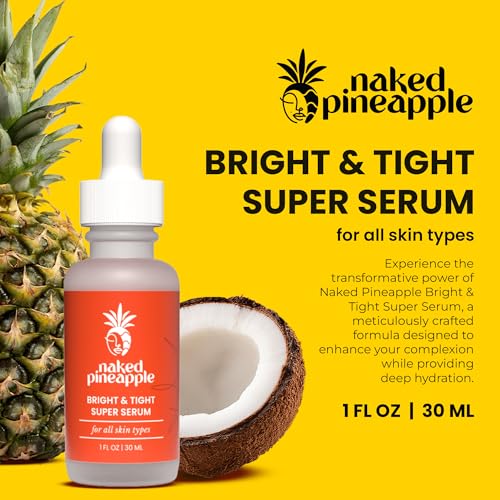 Bright and Tight Super Serum - Enzyme-Powered for Blemish Control, Skin Elasticity & Hydration - Protects Moisture Barrier - 1oz