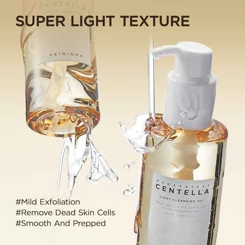 SKIN1004 Madagascar Centella Light Cleansing Oil 6.76 fl.oz, 200ml | Gentle Oil Cleanser for Face, Korean Facial Cleanser, Double Cleansing