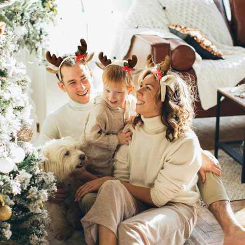 Christmas Deer Antlers Headband Animal Ears Deer Antlers Headband Cosplay Reindeer Costume for Christmas Halloween