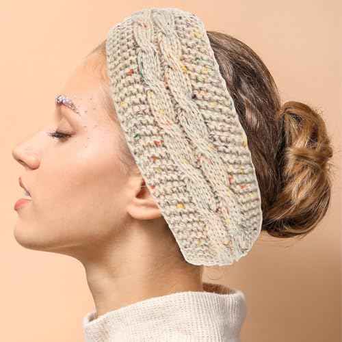 Winter Headbands Soft Knitted Headband for Women, Winter Ear Warmer Bands Knit Thick Warm Headband for Christmas, New Year's Gifts