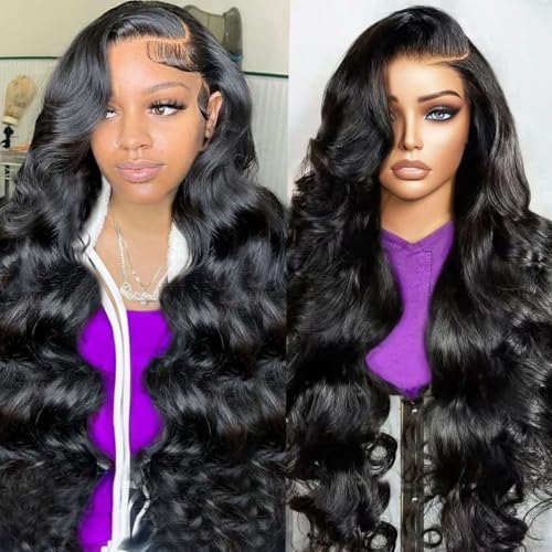 13x6 Lace Front Wigs Human Hair Pre Plucked Body Wave Lace Front Wigs 220 Density HD Lace Frontal Wig for Women Body Wave Frontal Wig Human Hair 26''