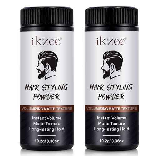 Hair Styling Powder for Men - Texture Powder - Easy to Apply - Natural Matte Hairstyle - Texturizing and Volumizing - 2 Pc Set, 10g