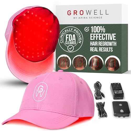 Red Light Therapy Hair Growth Cap ? FDA Cleared Laser Treatment for Hair Regrowth and Reduced Shedding ? LED & Laser Red Light Therapy Clinically Proven in Double-Blind Studies - Pink