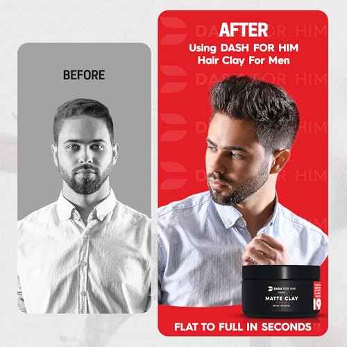 Hair Clay for Men ? Matte Finish | Medium Hold, Adds Volume & Texture | Clean Ingredients, Non-Greasy & Easy to Wash Out | Barber-Grade Men¡¯s Styling Clay | Made in the USA ? 2oz