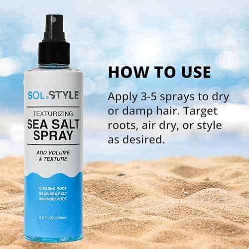 Texturizing Sea Salt Spray ? Adds Instant Volume, Texture & Thickness, Dead Sea Salt & Ginseng Root for Hair Strength & Health, Natural Beach Wavy Style for Men & Women | 8.5 oz
