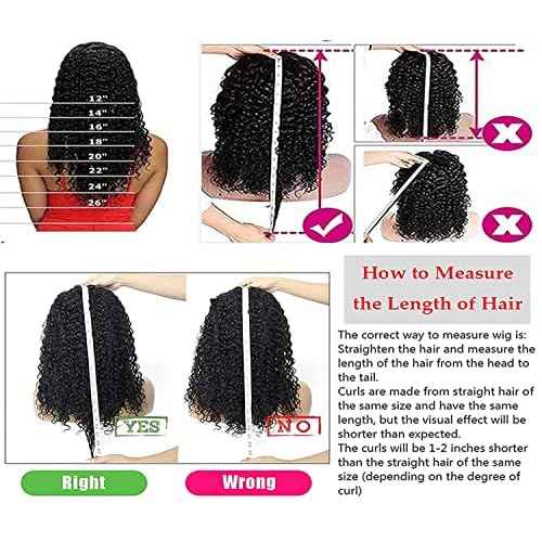 Aiterina Headband Wig Deep Wave 12 Inch Human Hair Headband Wig Curly hair Glueless Human Hair Wigs Machine Made No Lace deep Curly Headband Wigs Natural color