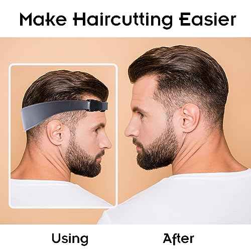Adjustable Hair Trimming Guide Soft Silicone Trimming Tool, Styling Band DIY Self Haircutting Band for Home Haircuts (Normal)