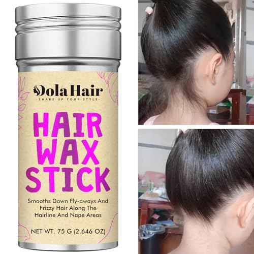Dolahair Hair Wax Stick - Flyaway Control and Styling Pomade for Kids, Women, and Men - Hair Bun Maker and Accessorie Slick Back Hair Brush Kit (2.7 Ounce)
