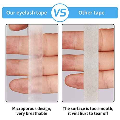 Kirecoo 6 Rolls Adhesive Eyelash Tape, Breathable PE Lash Tape,Eyelash Extension Supplies - 9 m/10 Yard Each Roll (Transparent)