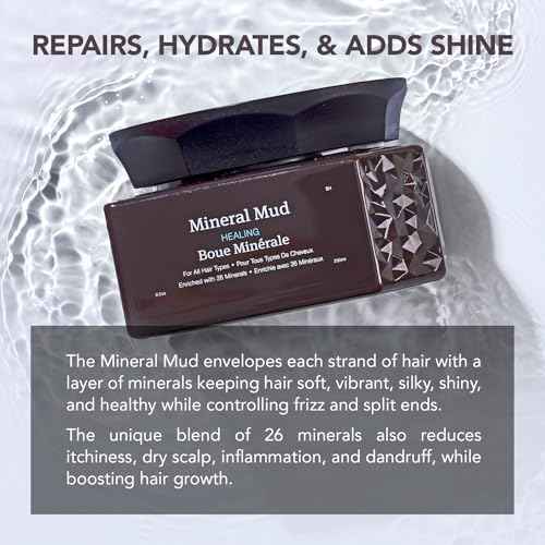 Saphira Mineral Mud Hair Mask, Deep Healing Hair Treatment for Dry, Damaged, Bleached, Color-Treated Hair and Scalp, Sulfate-Free, Paraben-Free, Repairs, Hydrates and Adds Shine, 34 Ounce