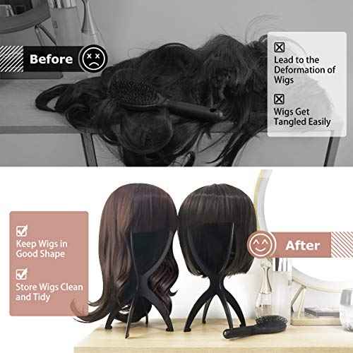 Dreamlover Wig Head Stand for Travel, 2 Packs