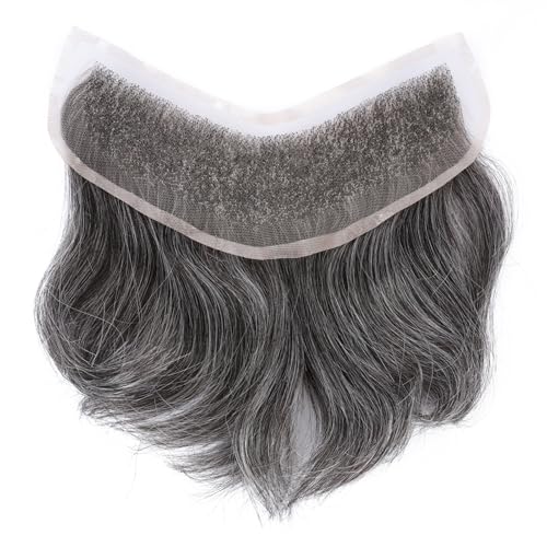 French Lace Frontal Hairpiece for men Natural Hairline V-Shape Replacement System Toupee for Men human hair #1B50